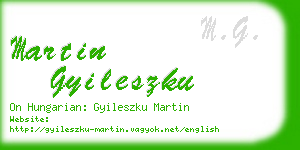 martin gyileszku business card